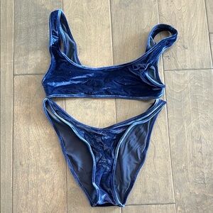 Velvet Blue Bikini Set